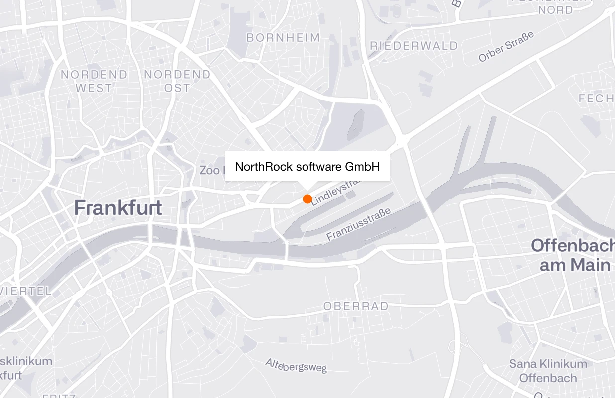 Standort von NorthRock software GmbH in Frankfurt am Main